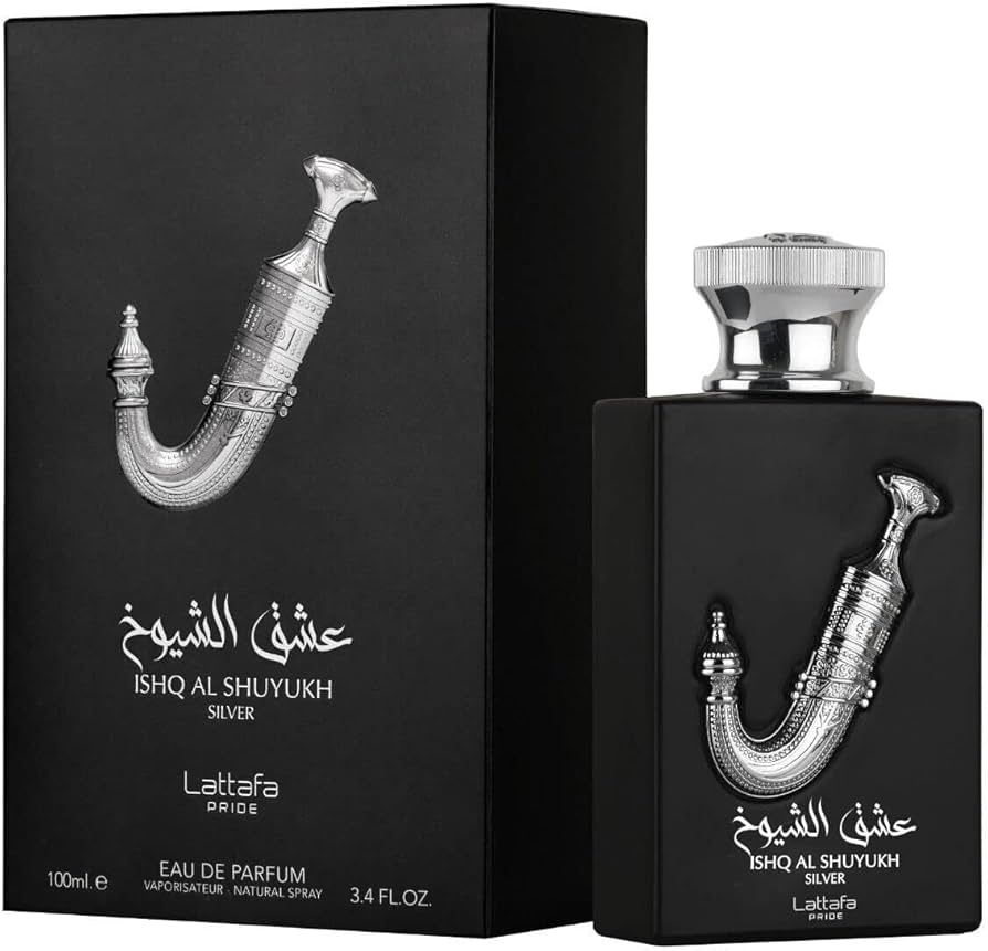 Ishq Al Shuyukh Silver Eau De Parfum 100ml – Luxury Men’s Fragrance by Lattafa Pride